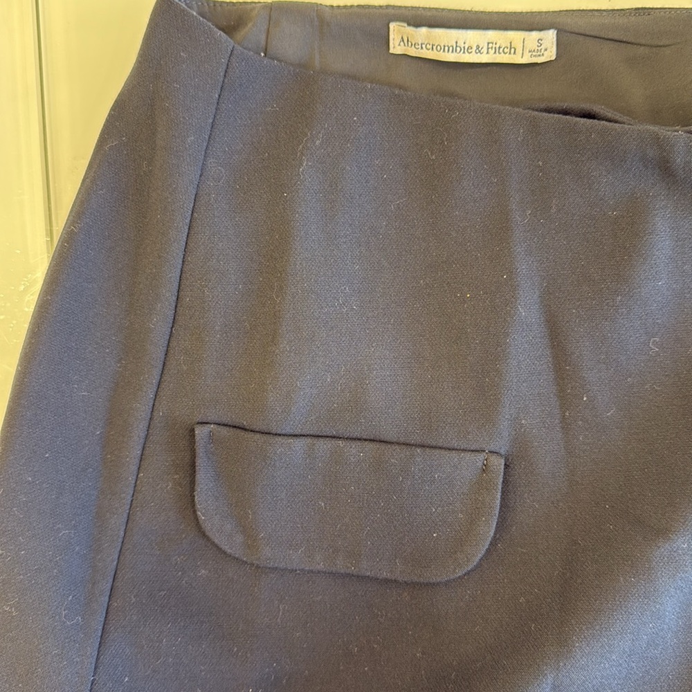 Abercrombie & Fitch Mini Skirt | Small | Very Dark Blue/Black - Picture 6 of 7